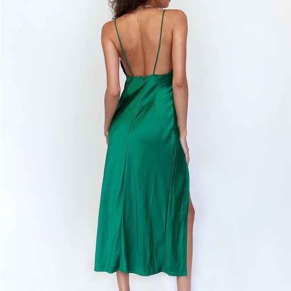 Lioness Walk the Line Midi Dress Green - Picture 3 of 4